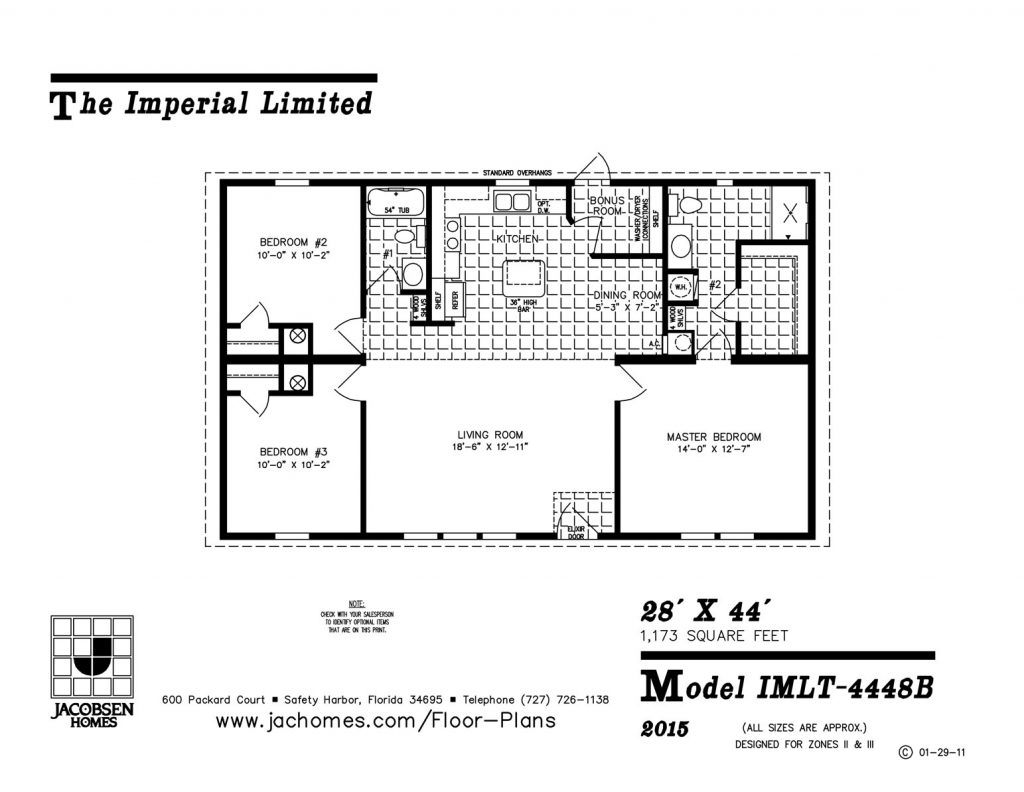 IMLT-4448B Mobile Home Floor Plan - Ocala Custom Homes