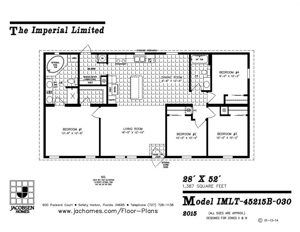 IMLT-45215B-030 Mobile Home Floor Plan - Ocala Custom Homes